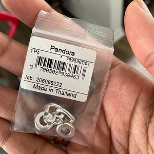 Pandora “sister” linked heart charm. Brand new unopened!